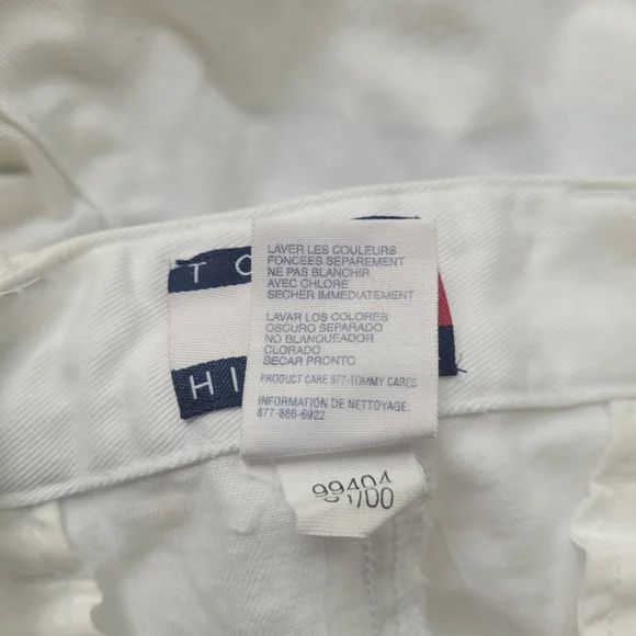 Vintage Tommy Hilfiger Shorts Size 34 White Golf Casual Chino Y2K Mens - Picture 5 of 9